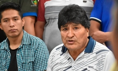 Evo Morales junto al presidente del Senado, Andrónico Rodríguez. / Foto / Archivo