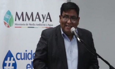 Carlos Ortuño, ministro de Medio Ambiente y Agua/Foto. RRSS