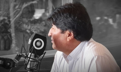 el ex presidente y actual candidato a senador Evo Morales
