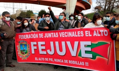 Federación de Juntas Vecinales (Fejuve) de la avenida 6 de Marzo.