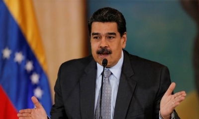 Presidente de Venezuela, Nicolás Maduro, durante una conferencia de prensa en Caracas