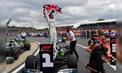 El piloto británico Lewis Hamilton, en el circuito de Silverstone. | AFP