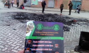 Así quemaron una oficina de una empresa piramidal/Foto. RRSS