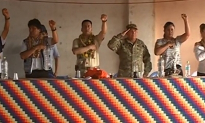 Morales en una comunidad de Santa Cruz/Foto. Captura de pantalla 
