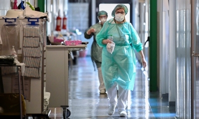 Médicos del hospital Oglio Po, en Cremona, Italia. 19 de marzo de 2020.