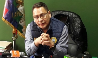 Johnny Aguilera,  jefe de la Felcc/Foto. RRSS