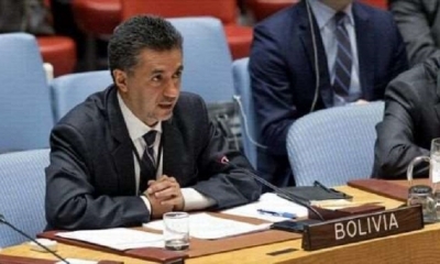 El exembajador de Bolivia ante Naciones Unidas Sacha Llorenti