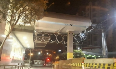 Accidente en la Línea Blanca del Teleférico de La Paz. Foto: RRSS