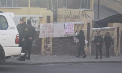 Los partidarios protestan la decisión del TSE/Foto. RRSS