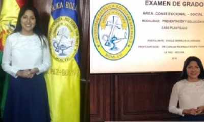 Evaliz, es hija del presidente Morales/Foto. Instagram