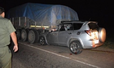 El accidente de tránsito en la ruta Montero-Santa Cruz en el que falleció un agente policial Foto: Miguel Roja
