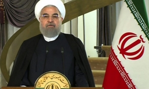 La comparecencia del presidente iraní, Hasan Rohani, tras el discurso de Donald Trump sobre el pacto nuclear (AFP)