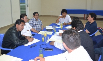 Evo Morales con el sector transporte/Foto. ABI