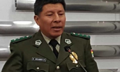 Rómulo Delgado, comandante General de la Policía Boliviana/Foto. RRSS