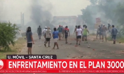 El momento del enfrentamiento. Foto: Captura/Unitel.