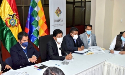 Ministro de Obras Públicas, Edgar Montaño.