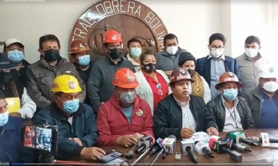 Conferencia de prensa de la COB