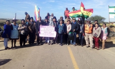 Bloqueo en 4 cañadas. Foto: RRSS