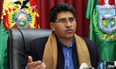 César Cocarico,ministro de Desarrollo Rural y Tierras/Foto. RRSS