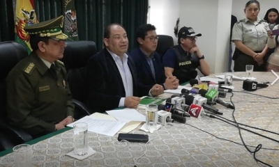 El ministro Romero, ofreció una conferencia de prensa/Foto. RRSS