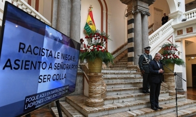El Presidente en ejercicio lamentó el hecho registrado contra una mujer indígena. FotO: ABI