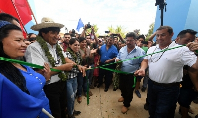 El presidente Evo Morales inauguró el Mercado Modelo de la ciudad de Trinidad, del departamento del Beni.