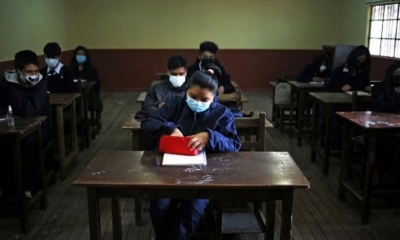 Clases en una unidad educativa de La Paz el 1 de febrero.
