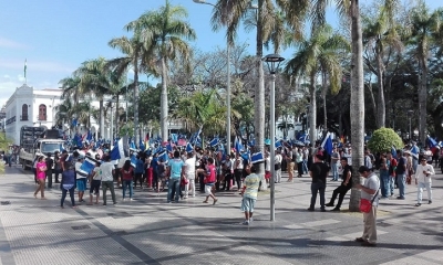 movilización de miles de personas de distintos sectores sociales para respaldar la repostulación de Evo Morales. Foto: RRSS