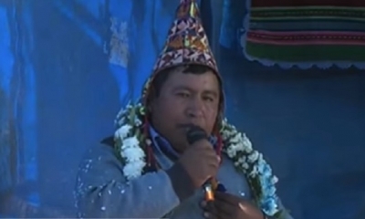 Ever Rojas, ejecutivo de la Federación de Campesinos del Norte de Potosí/Foto. Captura de pantalla