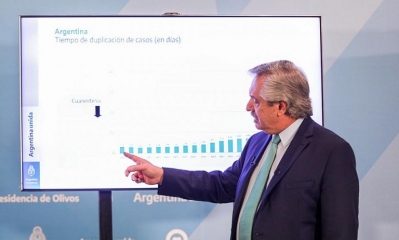 El presidente de Argentina, Alberto Fernández