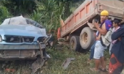 Así quedaron los vehículos de la tragedia/Foto. Captura de pantalla