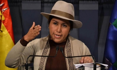 La vocera del Binomio del Movimiento al socialismo (MAS-IPSP), Maríanela Paco