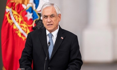 Sebastián Piñera participa en un acto en la Moneda, en Santiago. | EFE
