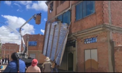 Una de las casa afectadas por las  granizadas