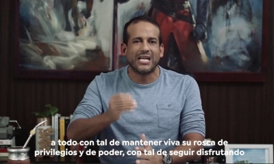 El candidato a la presidencia por la alianza Creemos, Luis Fernando Camacho, en el video difundido en redes sociales.
