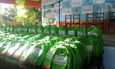 Mochilas escolares gestión 2018. Foto: Internet