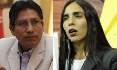 Félix Patzi y Gabriela Montaño/Foto. Kandire