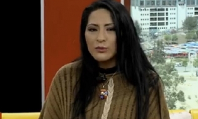 Wilma Alanoca, ministra de Culturas y Turismo/Foto. Captura de pantalla 