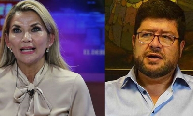 Jeanine Áñez y Samuel Doria Medina 