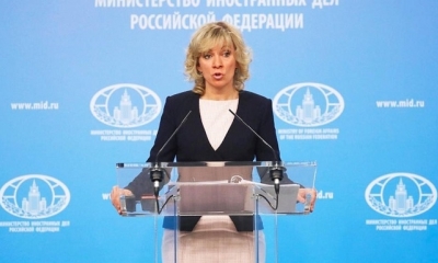 María Zajarova, portavoz del Ministerio de Asuntos Exteriores de Rusia. (Foto: EFE/Sergei Ilnitsky)