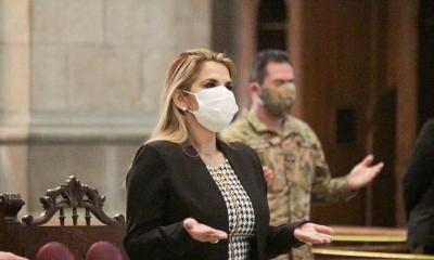 La presidenta Jeanine Añez