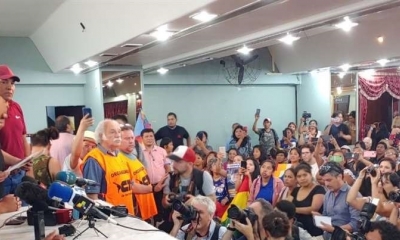 La designación del binomio Luis Arce Catacora-David Choquehuanca, en enero de 2020