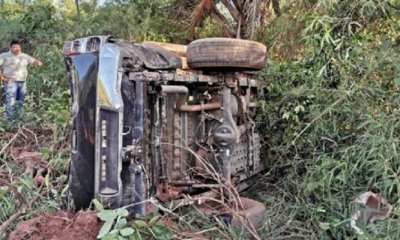 Así quedó la camioneta del siniestro/Foto. ED
