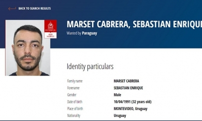 Marset tiene sello rojo de Interpol.