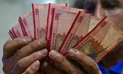 Movimiento de billetes en moneda boliviana