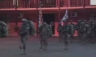 Los militares iniciaron el mes patrio/Foto. Captura de pantalla
