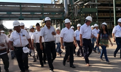El presidente Morales en el ingenio Aguaí/Foto. IS