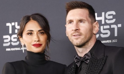 Lionel Messi y Antonella Roccuzzo en su última aparición pública en The Best FIFA Football Awards 2022 celebrado en París el último lunes.