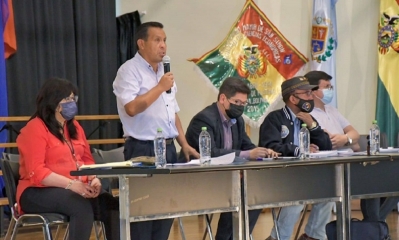 El ejecutivo de la Confederación de Gremiales de Bolivia, Juan Carlos García