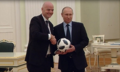 Vladímir Putin y Gianni Infantino. Foto: Internet